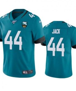Nike Jacksonville Jaguars #44 Myles Jack Teal 25th Anniversary Vapor Limited Stitched NFL 100th Season Jersey Men's