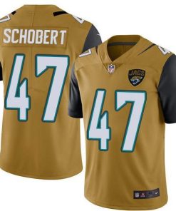 Nike Jacksonville Jaguars #47 Joe Schobert Gold Men's Stitched NFL Limited Rush Jersey Men's