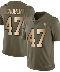 Nike Jacksonville Jaguars #47 Joe Schobert Olive/Gold Men's Stitched NFL Limited 2017 Salute To Service Jersey Men's