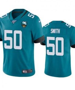 Nike Jacksonville Jaguars #50 Telvin Smith Teal 25th Anniversary Vapor Limited Stitched NFL 100th Season Jersey Men's