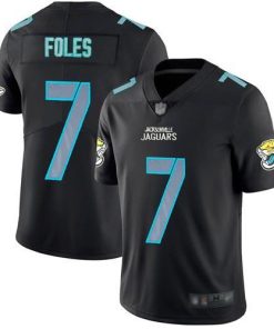 Nike Jacksonville Jaguars #7 Nick Foles Black Men's Stitched NFL Limited Rush Impact Jersey Men's
