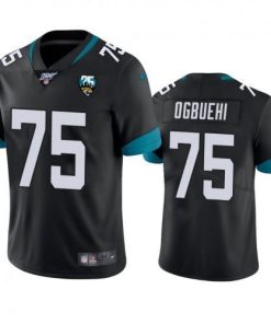 Nike Jacksonville Jaguars #75 Cedric Ogbuehi Black 25th Anniversary Vapor Limited Stitched NFL 100th Season Jersey Men's