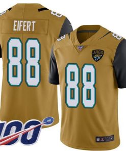 Nike Jacksonville Jaguars #88 Tyler Eifert Gold Men's Stitched NFL Limited Rush 100th Season Jersey Men's