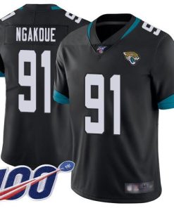 Nike Jacksonville Jaguars #91 Yannick Ngakoue Black Team Color Men's Stitched NFL 100th Season Vapor Limited Jersey Men's