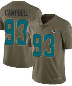 Nike Jacksonville Jaguars #93 Calais Campbell Olive Men's Stitched NFL Limited 2017 Salute to Service Jersey Men's