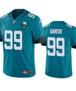 Nike Jacksonville Jaguars #99 Marcell Dareus Teal 25th Anniversary Vapor Limited Stitched NFL 100th Season Jersey Men's