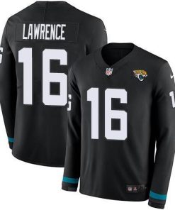Nike Jaguars #16 Trevor Lawrence Black Team Color Men's Stitched NFL Limited Therma Long Sleeve Jersey