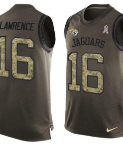 Nike Jaguars #16 Trevor Lawrence Green Men's Stitched NFL Limited Salute To Service Tank Top Jersey