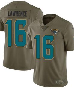 Nike Jaguars #16 Trevor Lawrence Olive Men's Stitched NFL Limited 2017 Salute To Service Jersey