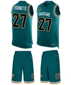 Nike Jaguars #27 Leonard Fournette Teal Green Alternate Men's Stitched NFL Limited Tank Top Suit Jersey