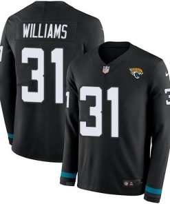 Nike Jaguars #31 Darious Williams Black Team Color Men's Stitched NFL Limited Therma Long Sleeve Jersey