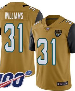 Nike Jaguars #31 Darious Williams Gold Men's Stitched NFL Limited Rush 100th Season Jersey