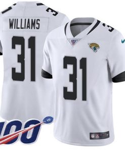 Nike Jaguars #31 Darious Williams White Men's Stitched NFL 100th Season Vapor Limited Jersey