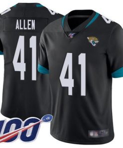 Nike Jaguars #41 Josh Allen Black Team Color Men's Stitched NFL 100th Season Vapor Limited Jersey