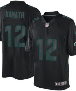 Nike Jets #12 Joe Namath Black Men's Stitched NFL Impact Limited Jersey