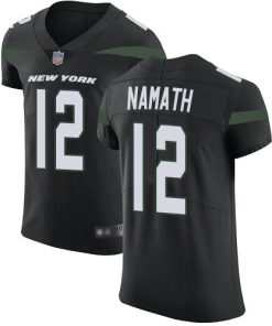 Nike Jets #12 Joe Namath Black Alternate Men's Stitched NFL Vapor Untouchable Elite Jersey