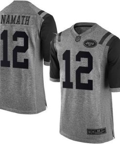 Nike Jets #12 Joe Namath Gray Men's Stitched NFL Limited Gridiron Gray Jersey