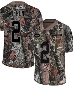 Nike Jets #2 Zach Wilson Camo Men's Stitched NFL Limited Rush Realtree Jersey