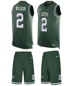 Nike Jets #2 Zach Wilson Green Team Color Men's Stitched NFL Limited Tank Top Suit Jersey