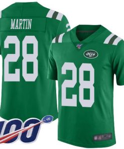 Nike Jets #28 Curtis Martin Green Men's Stitched NFL Limited Rush 100th Season Jersey