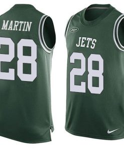 Nike Jets #28 Curtis Martin Green Team Color Men's Stitched NFL Limited Tank Top Jersey