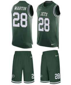 Nike Jets #28 Curtis Martin Green Team Color Men's Stitched NFL Limited Tank Top Suit Jersey