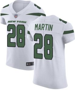 Nike Jets #28 Curtis Martin White Men's Stitched NFL Vapor Untouchable Elite Jersey