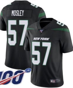 Nike Jets #57 C.J. Mosley Black Alternate Men's Stitched NFL 100th Season Vapor Limited Jersey