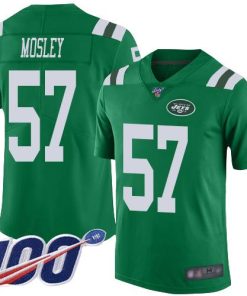 Nike Jets #57 C.J. Mosley Green Men's Stitched NFL Limited Rush 100th Season Jersey