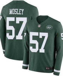 Nike Jets #57 C.J. Mosley Green Team Color Men's Stitched NFL Limited Therma Long Sleeve Jersey