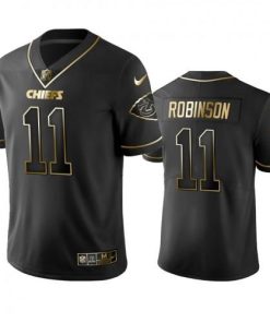 Nike Kansas City Chiefs #11 Demarcus Robinson Black Golden Limited Edition Stitched NFL Jersey Men's