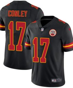 Nike Kansas City Chiefs #17 Chris Conley Black Men's Stitched NFL Limited Rush Jersey Men's