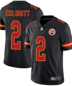 Nike Kansas City Chiefs #2 Dustin Colquitt Black Men's Stitched NFL Limited Rush Jersey Men's