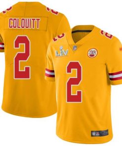 Nike Kansas City Chiefs #2 Dustin Colquitt Gold Men's Super Bowl LV Bound Stitched NFL Limited Inverted Legend Jersey Men's