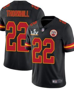 Nike Kansas City Chiefs #22 Juan Thornhill Black Men's Super Bowl LV Bound Stitched NFL Limited Rush Jersey Men's