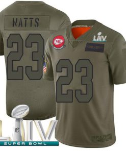 Nike Kansas City Chiefs #23 Armani Watts Camo Super Bowl LIV 2020 Men's Stitched NFL Limited 2019 Salute To Service Jersey Men's