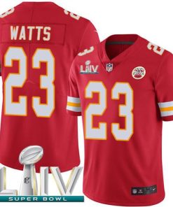 Nike Kansas City Chiefs #23 Armani Watts Red Super Bowl LIV 2020 Team Color Men's Stitched NFL Vapor Untouchable Limited Jersey Men's