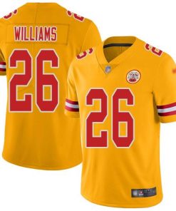 Nike Kansas City Chiefs #26 Damien Williams Gold Men's Stitched NFL Limited Inverted Legend Jersey Men's