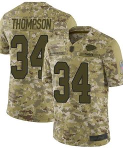 Nike Kansas City Chiefs #34 Darwin Thompson Camo Men's Stitched NFL Limited 2018 Salute To Service Jersey Men's