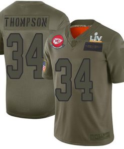 Nike Kansas City Chiefs #34 Darwin Thompson Camo Men's Super Bowl LV Bound Stitched NFL Limited 2019 Salute To Service Jersey Men's