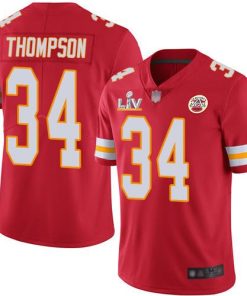 Nike Kansas City Chiefs #34 Darwin Thompson Red Team Color Men's Super Bowl LV Bound Stitched NFL Vapor Untouchable Limited Jersey Men's