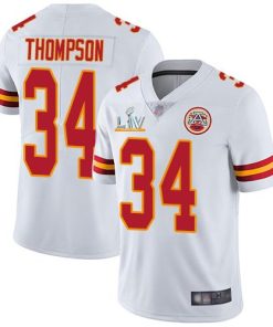 Nike Kansas City Chiefs #34 Darwin Thompson White Men's Super Bowl LV Bound Stitched NFL Vapor Untouchable Limited Jersey Men's