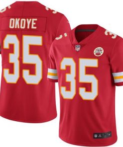 Nike Kansas City Chiefs #35 Christian Okoye Red Team Color Men's Stitched NFL Vapor Untouchable Limited Jersey Men's
