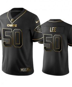 Nike Kansas City Chiefs #50 Darron Lee Black Golden Limited Edition Stitched NFL Jersey Men's