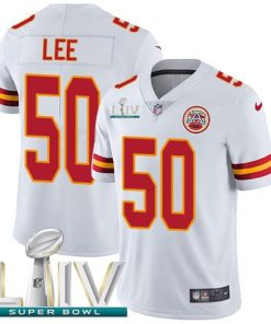 Nike Kansas City Chiefs #50 Darron Lee White Super Bowl LIV 2020 Men's Stitched NFL Vapor Untouchable Limited Jersey Men's
