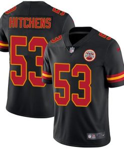 Nike Kansas City Chiefs #53 Anthony Hitchens Black Men's Stitched NFL Limited Rush Jersey Men's