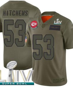 Nike Kansas City Chiefs #53 Anthony Hitchens Camo Super Bowl LIV 2020 Men's Stitched NFL Limited 2019 Salute To Service Jersey Men's