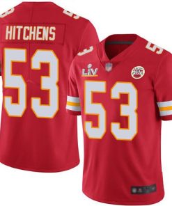 Nike Kansas City Chiefs #53 Anthony Hitchens Red Team Color Men's Super Bowl LV Bound Stitched NFL Vapor Untouchable Limited Jersey Men's