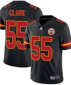 Nike Kansas City Chiefs #55 Frank Clark Black Men's Stitched NFL Limited Rush Jersey Men's