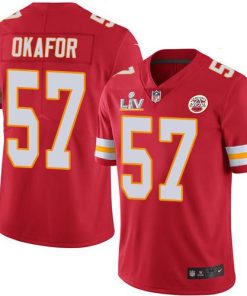 Nike Kansas City Chiefs #57 Alex Okafor Red Team Color Men's Super Bowl LV Bound Stitched NFL Vapor Untouchable Limited Jersey Men's